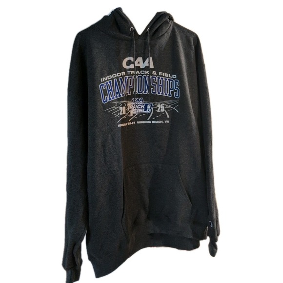 Champion Other - Champion  CAA Indoor Track Championship 2025 Pull Over Hoodie  Gray 2 XL Mens‎
